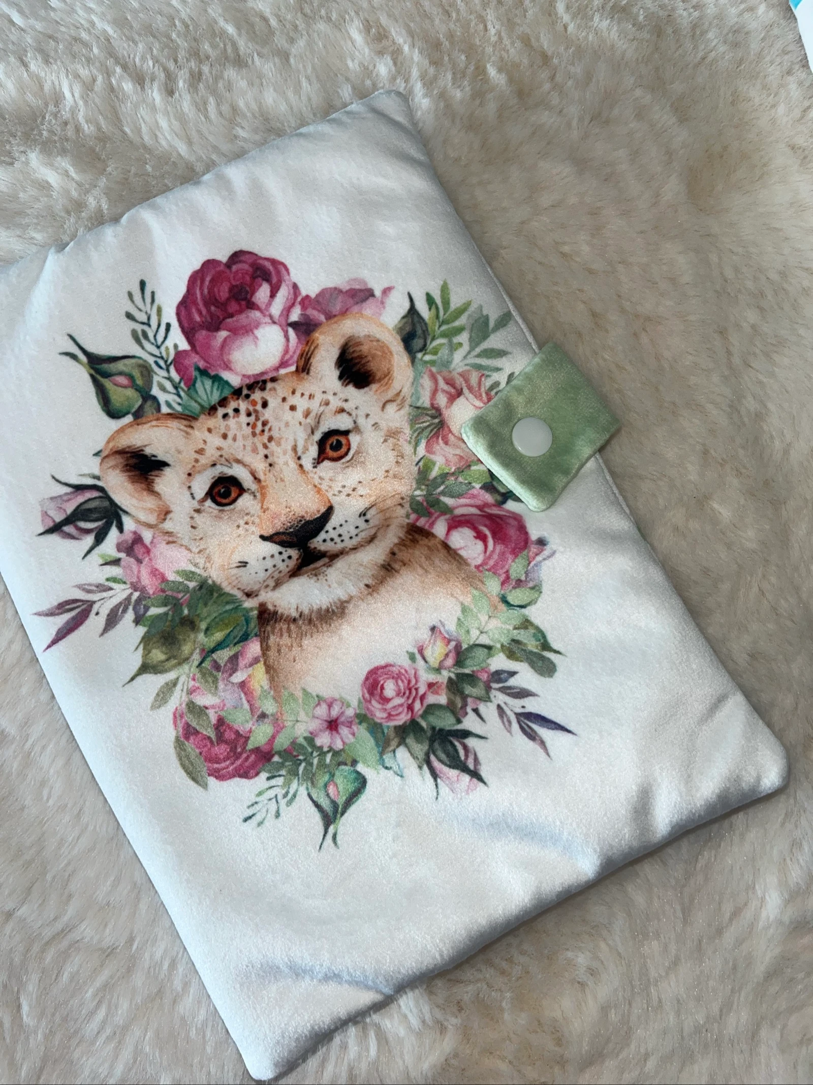 Protège carnet de santé Minky lionceau 